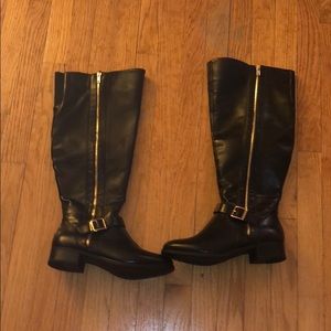NWOT black riding boots 9